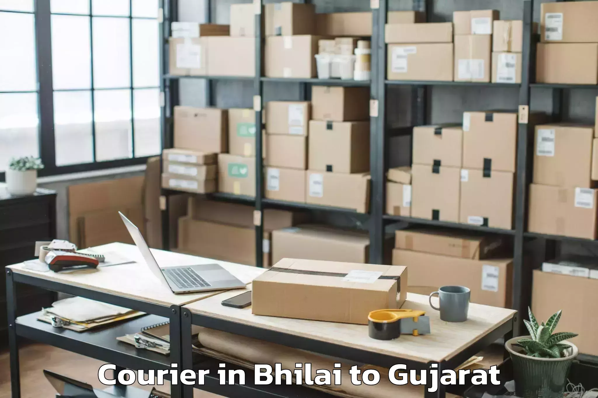 Easy Bhilai to Lavad Courier Booking